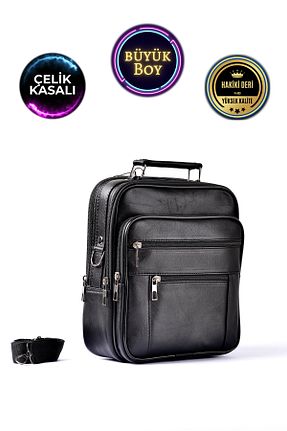کیف دستی مشکی مردانه ابعاد بزرگ CüzCan - کد 784568810