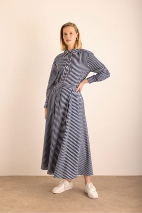 دامن سرمه ای زنانه مخلوط ویسکون Aker - کد 939746140