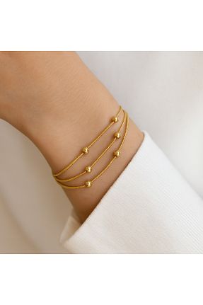 دستبند استیل (فولاد) زرد زنانه استیل ضد زنگ celisia - کد 939543806