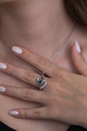 گردنبند استیل ( فولاد ) سفید زنانه استیل ضد زنگ Takı Dükkanı - کد 708096138