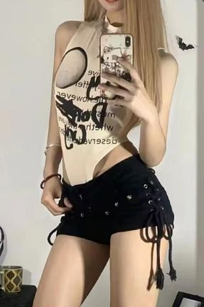 شلوارک و برمودا مشکی زنانه فاق افتاده Karakedi - کد 939951451