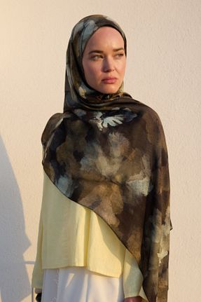 شال رنگی زنانه ابریشم Qef - کد 938079998