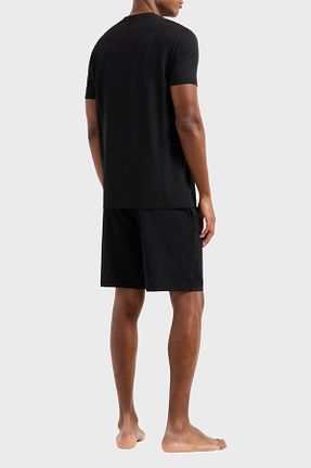 ست لباس راحتی مشکی مردانه چاپی Emporio Armani - کد 939790009