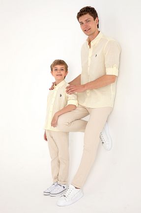 پیراهن زرد مردانه یقه پیراهنی U.S. Polo Assn. - کد 929618521