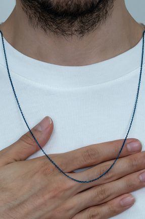 گردنبند استیل ( فولاد ) آبی زنانه استیل ضد زنگ Takı Dükkanı - کد 442727377