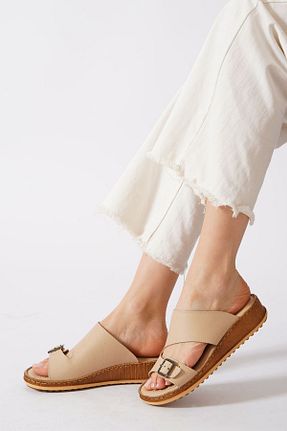 دمپائی رنگی زنانه چرم خالص Himushe - کد 939788571