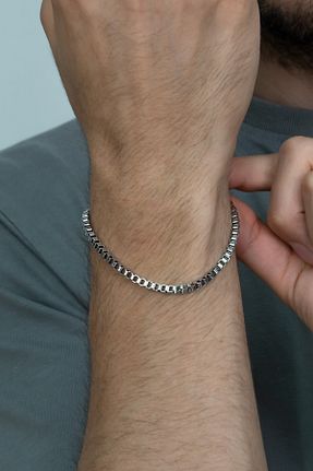دستبند استیل (فولاد) متالیک زنانه استیل ضد زنگ Takı Dükkanı - کد 63132714