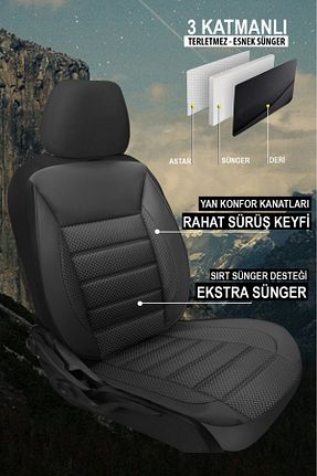 روکش صندلی خودرو مشکی GM-DESIGN - کد 939836590
