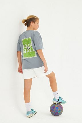 تیشرت طوسی بچه گانه اورسایز The Champ Clothing - کد 836084481