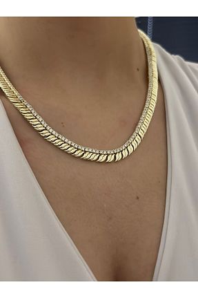 گردنبند استیل ( فولاد ) طلائی استیل (فولاد) MyladyAccessoriess - کد 939822097