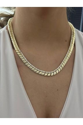 گردنبند استیل ( فولاد ) طلائی استیل (فولاد) MyladyAccessoriess - کد 939822097