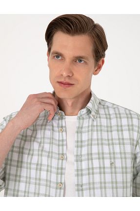 پیراهن سبز مردانه رگولار Pierre Cardin - کد 939829699