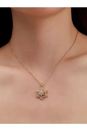 گردنبند جواهر زرد زنانه روکش طلا VerdeHome - کد 923685076