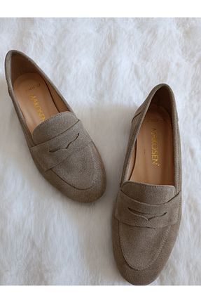 بابت بژ زنانه چرم خالص Ay Shoes - کد 937314058