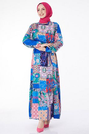 لباس آبی زنانه بافتنی TOFİSA - کد 824370809