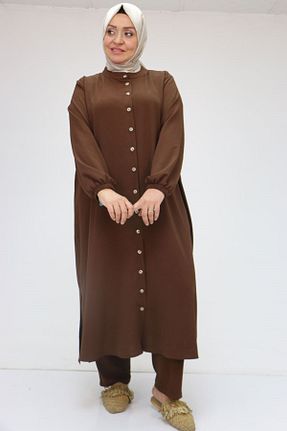ست بالاتنه و پائین تنه حجاب رنگی زنانه سایز بزرگ Eslina - کد 939365096