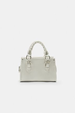 کیف دوشی سفید زنانه پلی اورتان Stradivarius - کد 939842248