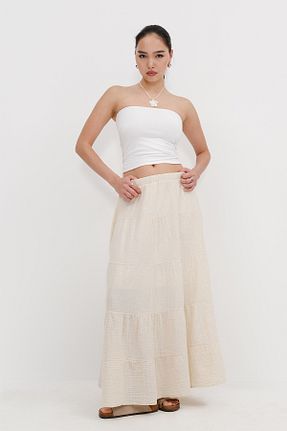 دامن بژ زنانه ساده Addax - کد 939925007