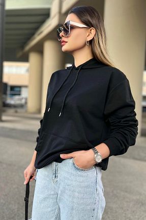 سوئیشرت حجاب مشکی زنانه پلی استر TOFİSA - کد 773593669