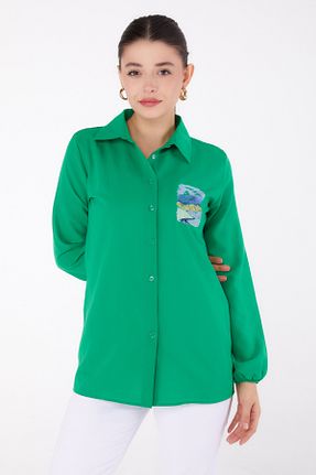 تونیک سبز زنانه بافتنی TOFİSA - کد 869566814