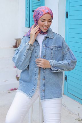 تونیک آبی زنانه بافتنی TOFİSA - کد 883884943