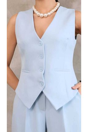 ست بالاتنه و پائین تنه آبی زنانه بافتنی NÜANS MODA - کد 939941153