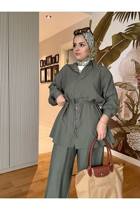 ست بالاتنه و پائین تنه حجاب رنگی زنانه رگولار Aselim Hijap Moda - کد 939950503