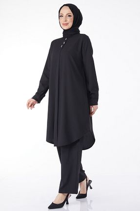 ست بالاتنه و پائین تنه حجاب مشکی زنانه رگولار TOFİSA - کد 807726784