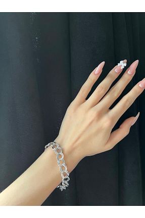 دستبند جواهر طوسی زنانه برنجی MOD10 - کد 939947697