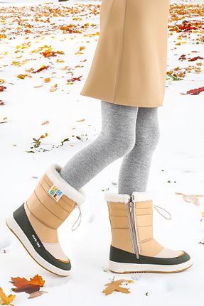 بوت / نیم بوت بژ بچه گانه چرم مصنوعی Kiko Kids - کد 779075673