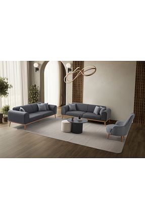 ست مبل طوسی 3+3+1 EDSY HOME - کد 747401874