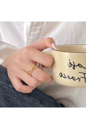 انگشتر استیل (فولاد) زرد زنانه استیل (فولاد) Siya Silver - کد 939968837