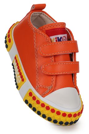 کفش اسنیکر نارنجی بچه گانه چسبی Kiko Kids - کد 848127879