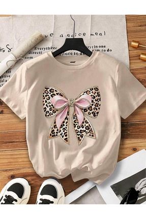 تیشرت بژ زنانه Relaxed caddekombin - کد 939984137