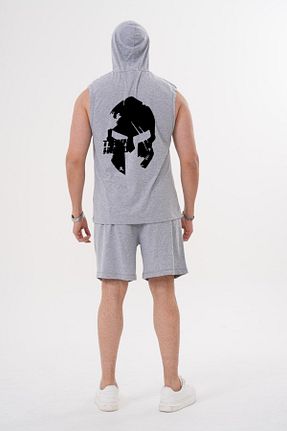 ست بالاتنه و پائین تنه سایز بزرگ طوسی مردانه فاق نرمال ACTIVE MODA - کد 941314475
