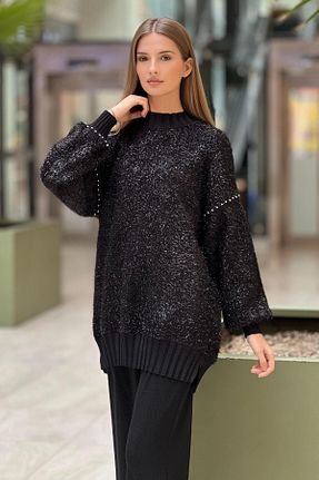 تونیک مشکی زنانه بافتنی Ghisa - کد 883356139