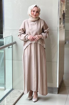 لباس حجاب بژ زنانه Relaxed Nuss - کد 928949810
