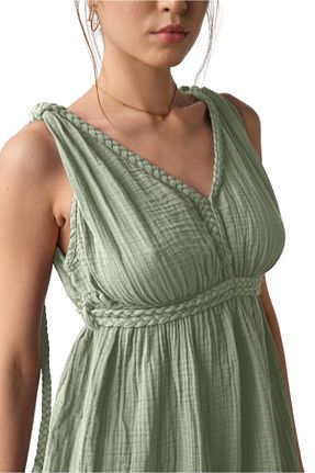 لباس سبز زنانه بافتنی cottony.store - کد 835197754