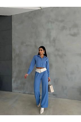 ست بالاتنه و پائین تنه رنگی زنانه کتان Silerra - کد 922919459