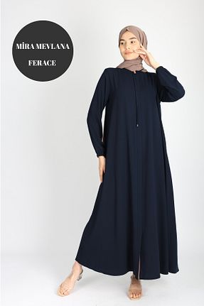 کلاه و ابایا سرمه ای زنانه جین Safir moda - کد 936285071