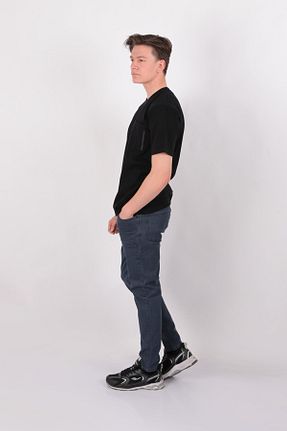 شلوار جین آبی مردانه پاچه تنگ Five Pocket - کد 940081022
