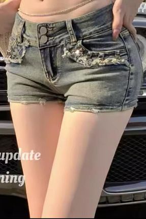 شلوارک و برمودا آبی زنانه فاق افتاده Karakedi - کد 940076774