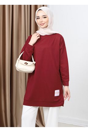 تونیک حجاب زرشکی زنانه پنبه ای Miyalon - کد 940137164