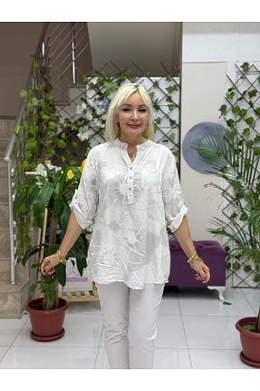 بلوز سفید زنانه رگولار Punta Otantik - کد 940088353