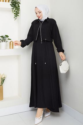 ست بالاتنه و پائین تنه حجاب مشکی زنانه رگولار modapark.ist - کد 940089341