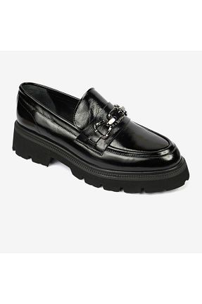 کفش لوفر مشکی زنانه چرم خالص Greyder - کد 855694987