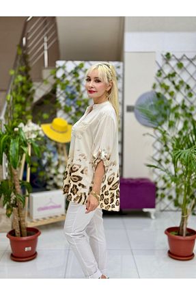 بلوز سفید زنانه پلنگی Punta Otantik - کد 940104904