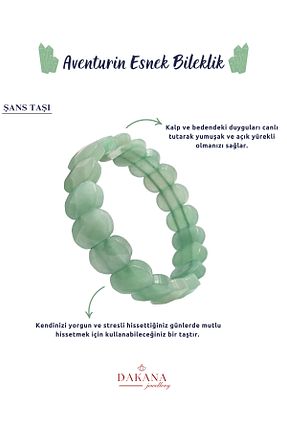 دستبند جواهر سبز زنانه سنگ طبیعی DAKANA JEWELLERY - کد 940106295