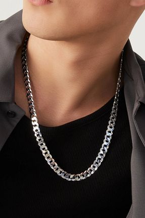 گردنبند طلا سفید مردانه 14 عیار Altınköşe - کد 940095797
