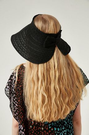 کلاه مشکی زنانه حصیر Axesoire - کد 835641646